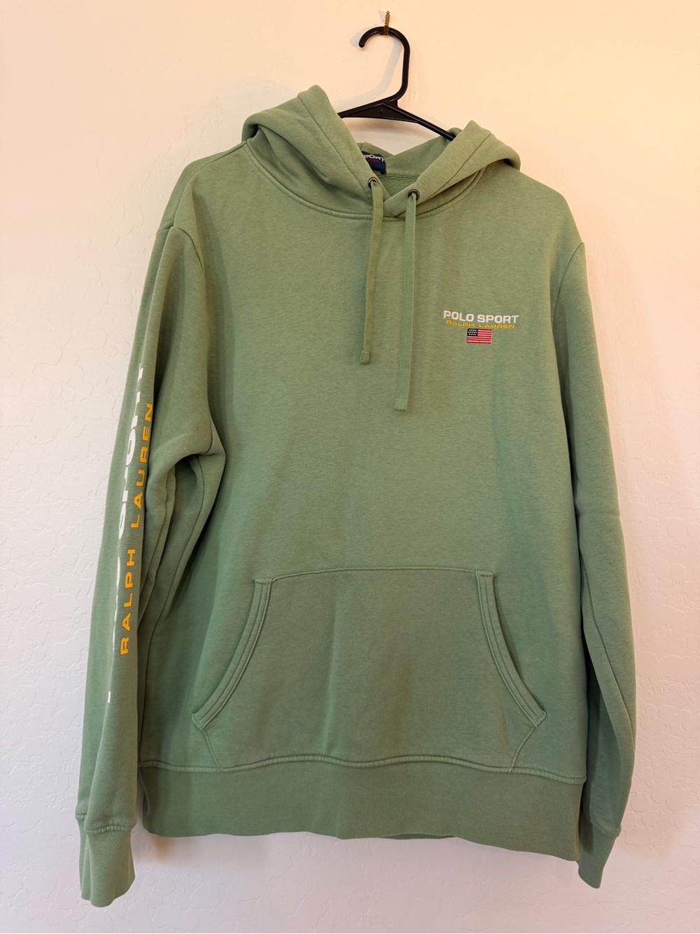 Polo Sport Ralph Lauren Green Fleece Hoodie Size large